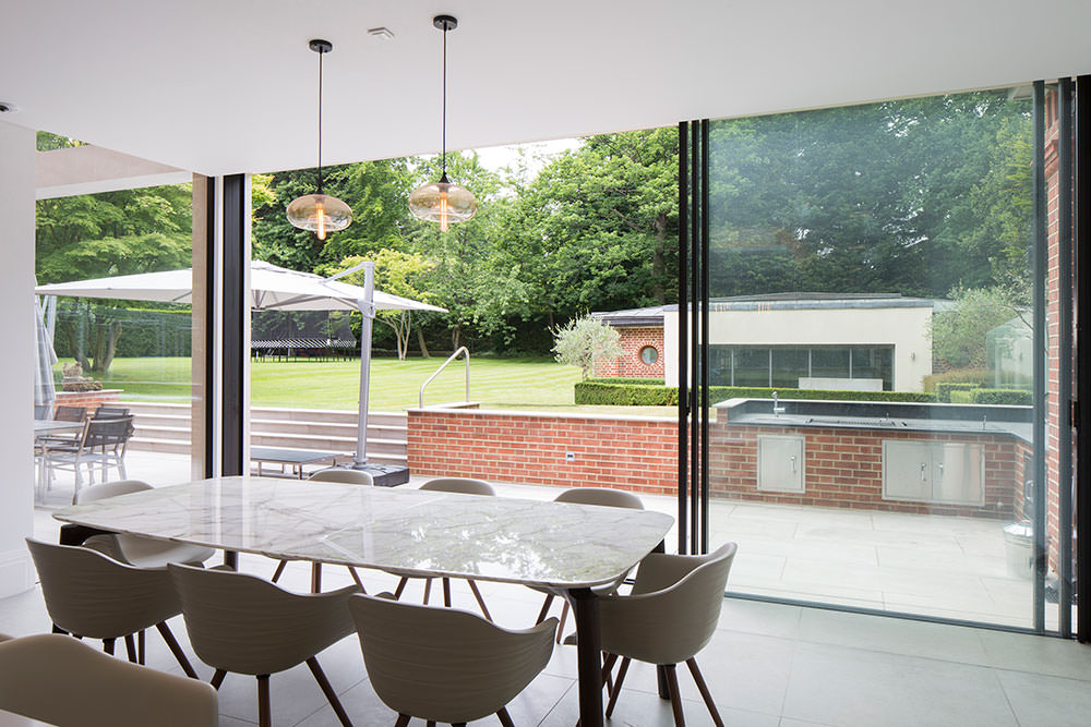 aluminium doors with panoramic view, london