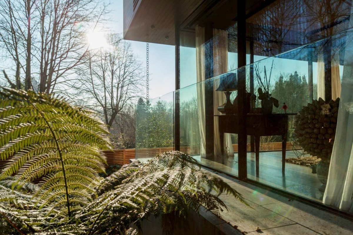 Glass Balustrades on a house in UK